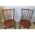 Two exquisite antique occasional chairs with gorgeous carved detailing in great condition -bid/chair