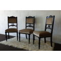 A beautiful collection of 3x antique Edwardian "Lancaster Spindle-Back" occasional chairs bid/chair