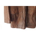 An awesome "Borghetti Bros". men's brown genuine leather jacket w/ quilted lining in great condition