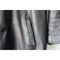 A stylish Italian made "Lancetti" gent's black genuine leather casual jacket in good condition!!!