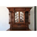 A magnificent antique french renaissance revival oak "buffet-a-deux corpus" cabinet
