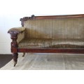 A spectacular extremely rare William IV revival hand carved rosewood sofa on its original castors