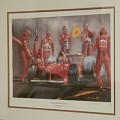 An awesome framed limited edition "Ferrari's Pit Stop Perfection (6.45 sec.)'' w/ Michael Schumacher