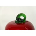 A lovely Murano hand blown glass art bright red tomato in incredible condition
