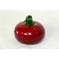 A lovely Murano hand blown glass art bright red tomato in incredible condition