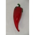 An amazing Murano hand blown glass art bright chili pepper in fantastic condition