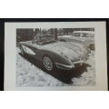 Awesome signed limited edition prints of a 1958 Corvette by Dean Scott Simon bid/print