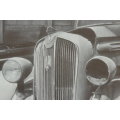 An exquisite signed limited edition print (# 224/ 250) of a 1936 Plymouth Coupe by Dean Scott Simon