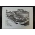 Brilliant black and white prints of a 1948 Chrysler Coupe by Dean Scott Simon bid/print