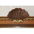 A spectacular X-large yellow wood Cheval mirror with gold gild carved & beading detailing - WOW!!!