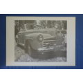 A superb signed limited edition print (no.225 of 250) of a 1947 Ford Convertible by Dean Scott Simon
