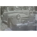 A superb signed limited edition print (no.225 of 250) of a 1947 Ford Convertible by Dean Scott Simon