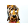 An awesome vintage "stoneware" Dog character decanter with a cork lined stopper