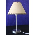A lovely brushed steel desk/ table lamp with a stunning shade in incredible condition
