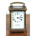 An incredible early 20th century French made solid brass "Mappin & Webb" carriage clock RS17CL