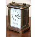 An incredible early 20th century French made solid brass "Mappin & Webb" carriage clock