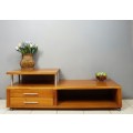 An exquisitely made Cherry wood "entertainment unit" with drawers on castors =  stylish & modern!!!