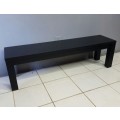 A fabulous long (1.6m) Ebony stained bench - perfect in front of a bed or alongside a dining table