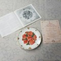 An extremely rare "Royal Albert" "Elizabeth of Glamis" limited edition plate with certificate