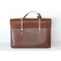 An awesome vintage genuine leather sheet music satchel/ carry bag with loads of space inside