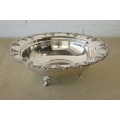 A stunning vintage "Seranco" silver plated footed bowl with stunning lead-mount grape detailing