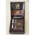 A superb original "Win Battery Electric" cigarette lighter with pouch in its original case