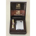 A superb original "Win Battery Electric" cigarette lighter with pouch in its original case
