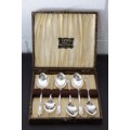 A superb boxed set of six English made EPNS silver plated "Apostle" teaspoons in stunning condition