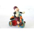 A spectacular rare antique Linemar Wimpy mechanical tricycle toy with box in excellent condition