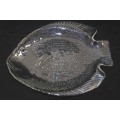 3x stunning sets (of 6x each) fish shaped glass dinner plates in great condition; bid/set - RS17Sale