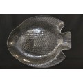 Two stunning large fish shaped glass serving platters in excellent condition - RS17Sale