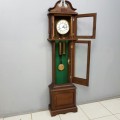 Incredible vintage German made Hermle "Granddaughter" clock w/ porcelain face & original key RS17CL