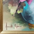 A beautiful original signed "Jeanette Dykman" Roses painting in a magnificent gold gilded frame