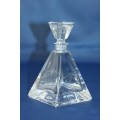 A stunning and unusual square "Emerald Casino" crystal perfume bottle with a crystal stopper
