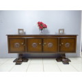 A stunning vintage Oak 4 door buffet server with two cutlery drawers and large cupboards!!