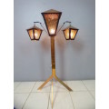 Fabulous, large indoor/outdoor copper three lamp stand. Stunning in all living areas!