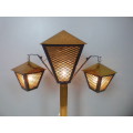 A fabulous, large indoor/outdoor copper three lamp stand. Stunning in all living areas!!