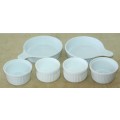 A wonderful collection of six assorted white ramekin bowls in great condition