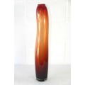 An incredible tall signed hand-blown glass "contemporary art glass" vase in stunning condition