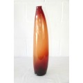 A magnificent tall signed hand-blown glass "contemporary art glass" vase in amazing condition