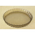 A fantastic large French made "Arcopal" round ribbed pie dish in awesome condition