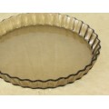 A fantastic large French made "Arcopal" round ribbed pie dish in awesome condition