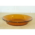 An awesome large French made brown "Duralex" round oven dish in excellent condition
