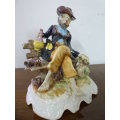 A spectacular large hand painted Italian made Capodimonte porcelain decorative figurine!!