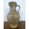 An awesome "x-large" vintage Vasba stoneware jug/ pitcher with magnificent ornate detailing