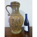An awesome "x-large" vintage Vasba stoneware jug/ pitcher with magnificent ornate detailing