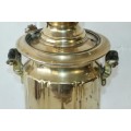 A magnificent large antique solid brass ornamental Russian samovar with exquisite detailing