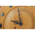 An awesome wooden battery operated wall clock in perfect working condition - RS17