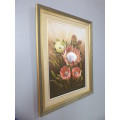 A superb oil painting of Proteas by renowned artist Rose-Mary Hacking. Stunning in home or office!!