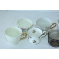 A fabulous collection of teacups including Royal Albert, Tuscan, Foley and more; bid/cup